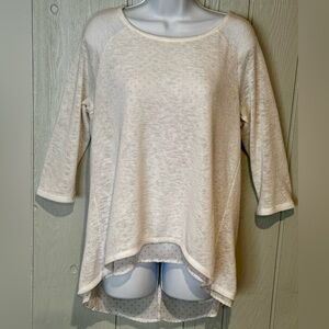 New York & Company White 3/4 Sleeve Blouse - FINAL PRICE